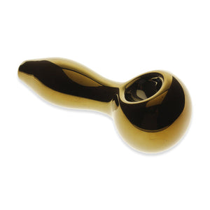 4" Metallic Iridescent Spoon Glass Pipe