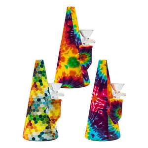 6" Silicone Cone Shaped Graphical Bongs