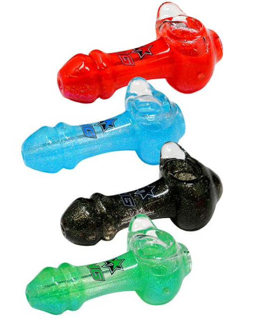 Nice Glass Glycerin Filled Hand Pipe