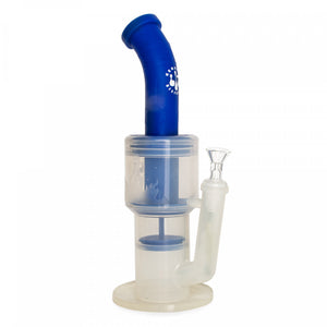 12" LIT Clear Silicone Dual Perc Bong