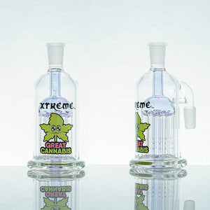 5" Xtreme Glass 14mm 90° "Great Cannabis" Tree-Perc Ashcatcher