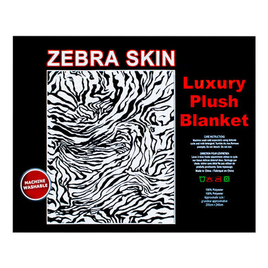 Zebra Skin Queen Sized Plush Blanket