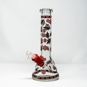 12" 7mm Glass Beaker Bong (Honeybee)