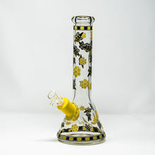 12" 7mm Glass Beaker Bong (Honeybee)