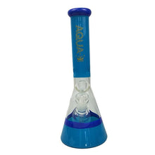 12" Aqua Glass Beaker Bong