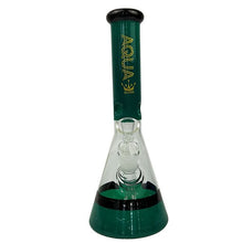 12" Aqua Glass Beaker Bong