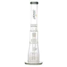 17.5" H2O Glass Stemless Quad Pirelli Perc Bong
