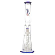 17.5" H2O Glass Stemless Quad Pirelli Perc Bong