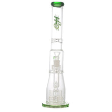 17.5" H2O Glass Stemless Quad Pirelli Perc Bong