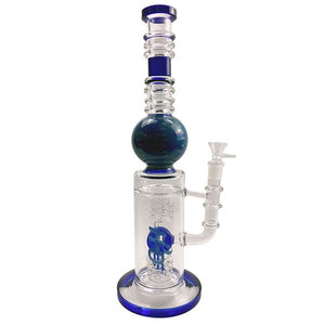 15.5" H2O Glass Stemless Multi-Diffuser Bong