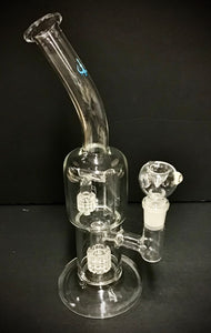 12" Hydros Glass Double Pirelli Bong