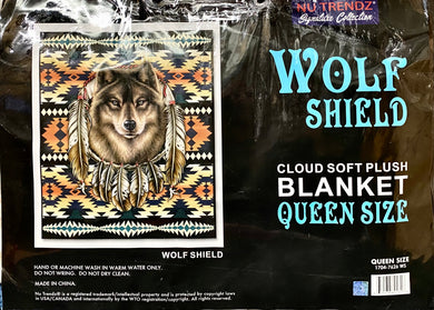 Wolf Shield Queen Sized Blanket