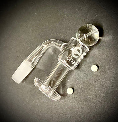 14mm Female Quartz Banger w/ Helix Function Cap Glow Terp Pearls -SmokeDay