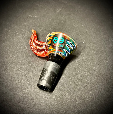 Cheech Glass 14mm Dichro Fin Handle Herb Bowl