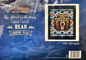 Tribal Bear Queen Sized Blanket