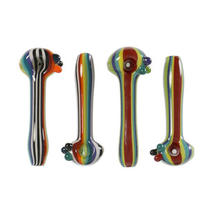 4" Mimzy Glass Linework Spoon Pipe