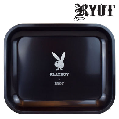 Large Playboy Silver Bunny Rolling Tray