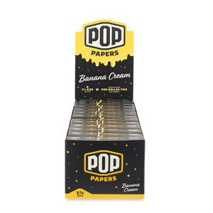 Pop Banana Cream Papers 1 1/4" w/Flavored Filter Tips