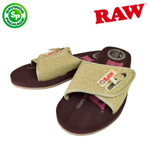 RAW Mens Red and Brown Sandals