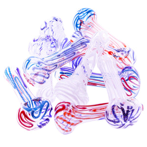 3.5" Glass Swirl Pipes Assorted Colors