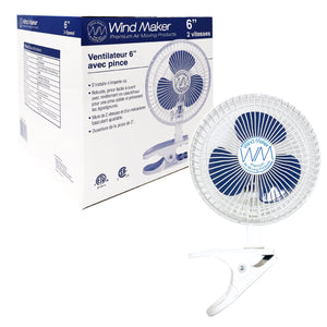 WindMaker 6" Clip Fan 2-Speed 120V 14-18W